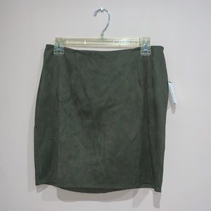 Olive Green Mini Skirt